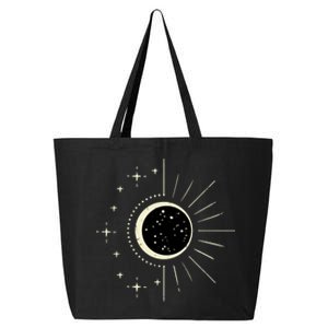 Total Solar Eclipse Moon Sun Stars April 8 25L Jumbo Tote