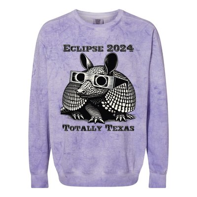 Total Solar Eclipse 2024 Totally Texas Colorblast Crewneck Sweatshirt