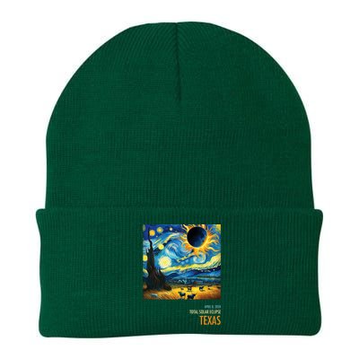 Total Solar Eclipse 2024 Texas Knit Cap Winter Beanie