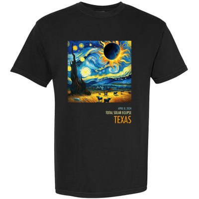 Total Solar Eclipse 2024 Texas Garment-Dyed Heavyweight T-Shirt