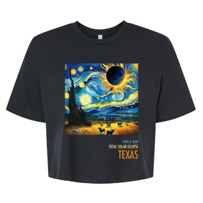 Total Solar Eclipse 2024 Texas Bella+Canvas Jersey Crop Tee