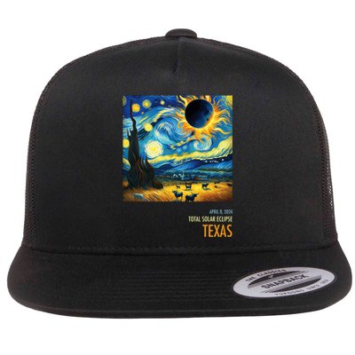 Total Solar Eclipse 2024 Texas Flat Bill Trucker Hat