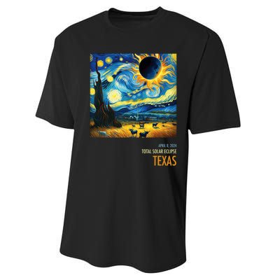 Total Solar Eclipse 2024 Texas Performance Sprint T-Shirt