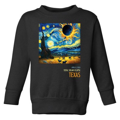 Total Solar Eclipse 2024 Texas Toddler Sweatshirt