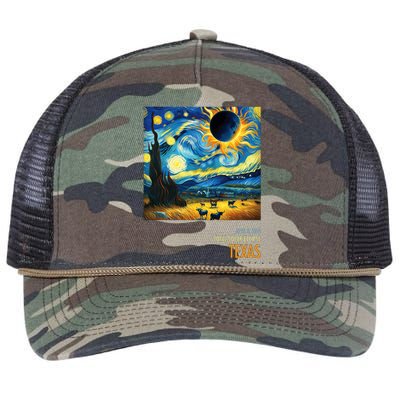 Total Solar Eclipse 2024 Texas Retro Rope Trucker Hat Cap