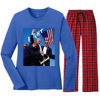 Trump Signature Edition Women's Long Sleeve Flannel Pajama Set 