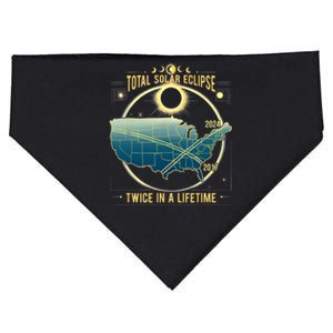 Total Solar Eclipse Twice In A Lifetime 2024 Gift USA-Made Doggie Bandana