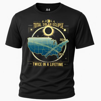 Total Solar Eclipse Twice In A Lifetime 2024 Gift Cooling Performance Crew T-Shirt