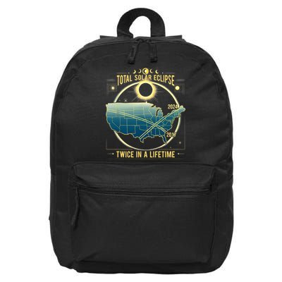 Total Solar Eclipse Twice In A Lifetime 2024 Gift 16 in Basic Backpack