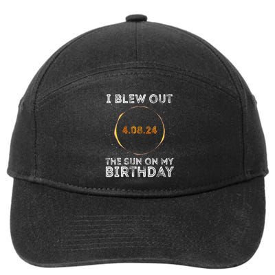 Total Solar Eclipse 4.08.24 Birthday Funny Quote Totality 7-Panel Snapback Hat