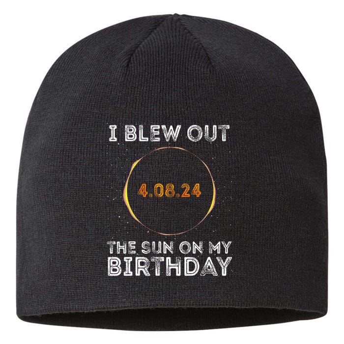 Total Solar Eclipse 4.08.24 Birthday Funny Quote Totality Sustainable Beanie