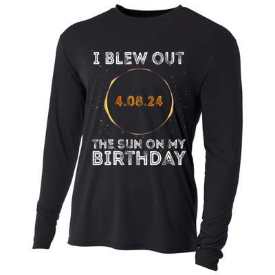 Total Solar Eclipse 4.08.24 Birthday Funny Quote Totality Cooling Performance Long Sleeve Crew