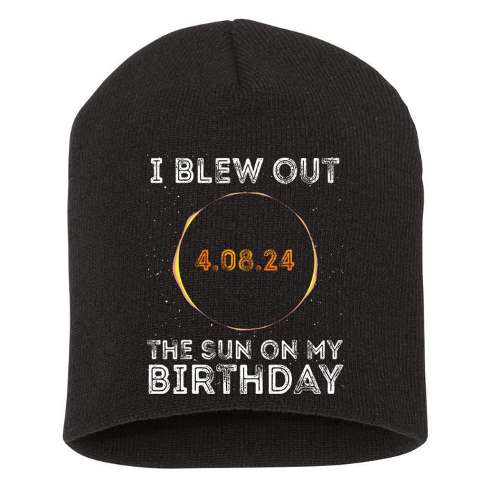 Total Solar Eclipse 4.08.24 Birthday Funny Quote Totality Short Acrylic Beanie