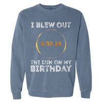 Total Solar Eclipse 4.08.24 Birthday Funny Quote Totality Garment-Dyed Sweatshirt