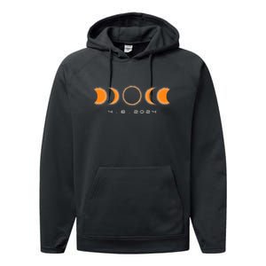 Total Solar Eclipse 2024 Solar Eclipse Lovers Performance Fleece Hoodie