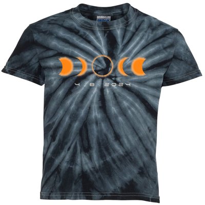 Total Solar Eclipse 2024 Solar Eclipse Lovers Kids Tie-Dye T-Shirt