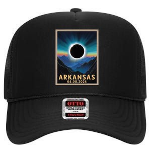 Total Solar Eclipse 2024 Arkansas High Crown Mesh Back Trucker Hat