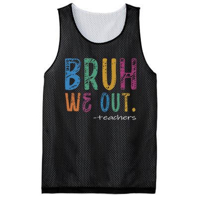 Teacher Summer End Of School Year Bruh We Out Teachers Mesh Reversible Basketball Jersey Tank