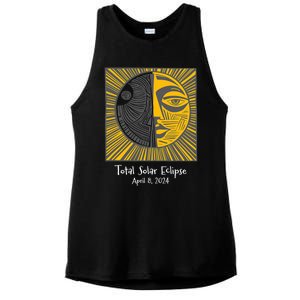 Total Solar Eclipse April 8 2024 Ladies PosiCharge Tri-Blend Wicking Tank