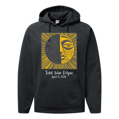 Total Solar Eclipse April 8 2024 Performance Fleece Hoodie