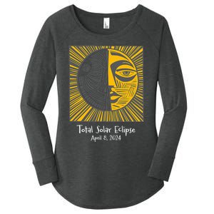 Total Solar Eclipse April 8 2024 Women's Perfect Tri Tunic Long Sleeve Shirt