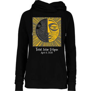 Total Solar Eclipse April 8 2024 Womens Funnel Neck Pullover Hood