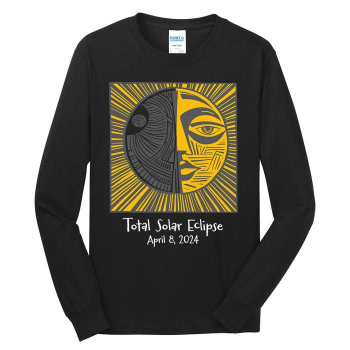 Total Solar Eclipse April 8 2024 Tall Long Sleeve T-Shirt