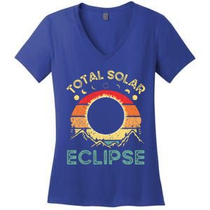 Total Solar Eclipse 4.08.24 Women's V-Neck T-Shirt