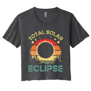 Total Solar Eclipse 4.08.24 Women's Crop Top Tee