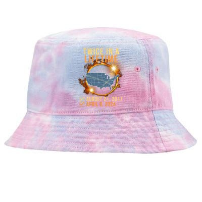 Total Solar Eclipse Clothing Twice In Lifetime April 8 2024 Tie-Dyed Bucket Hat