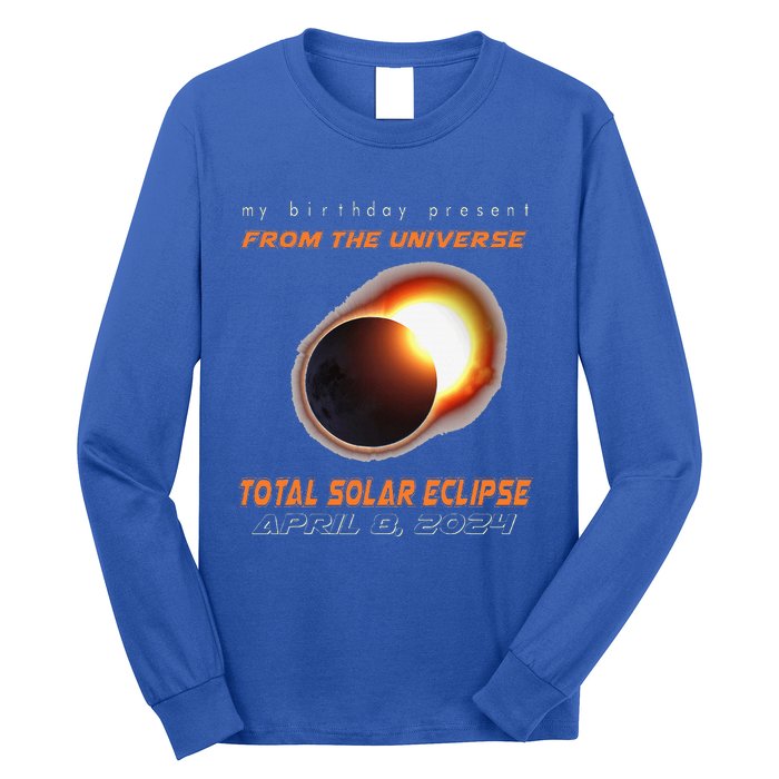 Total Solar Eclipse Apr 8 2024 Birthday Long Sleeve Shirt