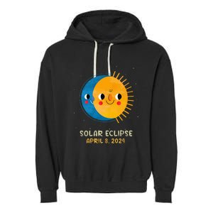 Total Solar Eclipse 2024 Cute Solar Eclipse Garment-Dyed Fleece Hoodie