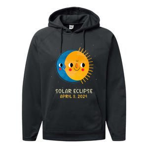 Total Solar Eclipse 2024 Cute Solar Eclipse Performance Fleece Hoodie