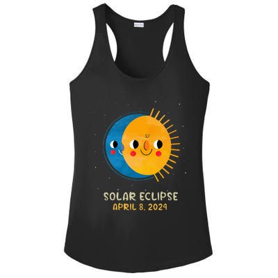 Total Solar Eclipse 2024 Cute Solar Eclipse Ladies PosiCharge Competitor Racerback Tank