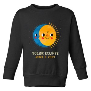 Total Solar Eclipse 2024 Cute Solar Eclipse Toddler Sweatshirt