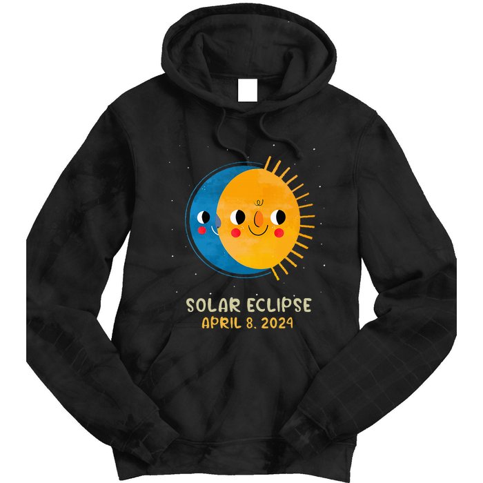 Total Solar Eclipse 2024 Cute Solar Eclipse Tie Dye Hoodie