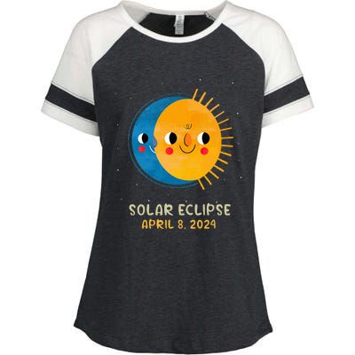 Total Solar Eclipse 2024 Cute Solar Eclipse Enza Ladies Jersey Colorblock Tee