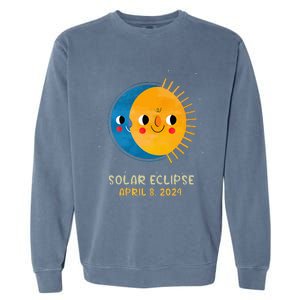 Total Solar Eclipse 2024 Cute Solar Eclipse Garment-Dyed Sweatshirt