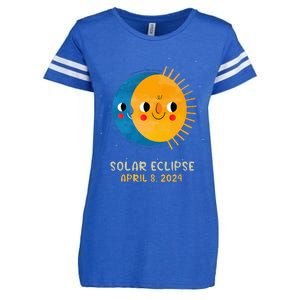 Total Solar Eclipse 2024 Cute Solar Eclipse Enza Ladies Jersey Football T-Shirt