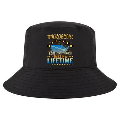Total Solar Eclipse 2024 Sun Is Getting Mooned Design Twice In A Lifetime Cool Comfort Performance Bucket Hat