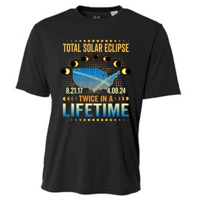 Total Solar Eclipse 2024 Sun Is Getting Mooned Design Twice In A Lifetime Cooling Performance Crew T-Shirt