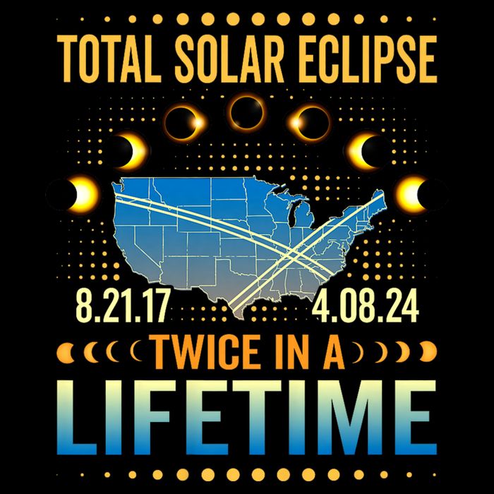 Total Solar Eclipse 2024 Sun Is Getting Mooned Design Twice In A Lifetime Full-Length Apron With Pockets