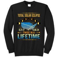 Total Solar Eclipse 2024 Sun Is Getting Mooned Design Twice In A Lifetime Sweatshirt