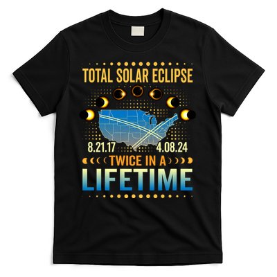 Total Solar Eclipse 2024 Sun Is Getting Mooned Design Twice In A Lifetime T-Shirt