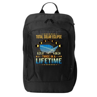 Total Solar Eclipse 2024 Sun Is Getting Mooned Design Twice In A Lifetime City Backpack