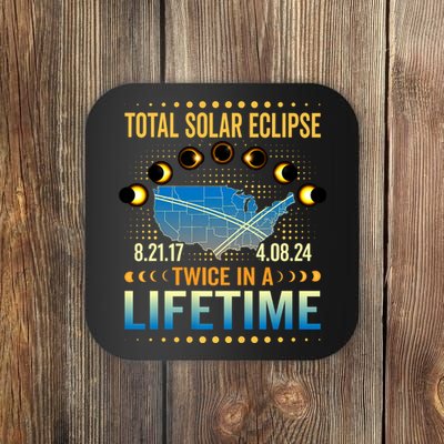 Total Solar Eclipse 2024 Sun Is Getting Mooned Design Twice In A Lifetime Coaster