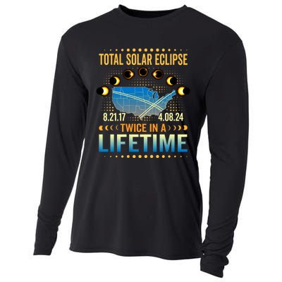 Total Solar Eclipse 2024 Sun Is Getting Mooned Design Twice In A Lifetime Cooling Performance Long Sleeve Crew