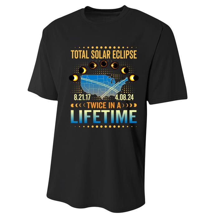 Total Solar Eclipse 2024 Sun Is Getting Mooned Design Twice In A Lifetime Performance Sprint T-Shirt