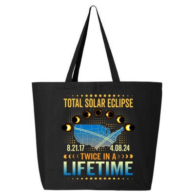 Total Solar Eclipse 2024 Sun Is Getting Mooned Design Twice In A Lifetime 25L Jumbo Tote