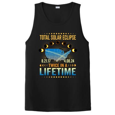 Total Solar Eclipse 2024 Sun Is Getting Mooned Design Twice In A Lifetime PosiCharge Competitor Tank